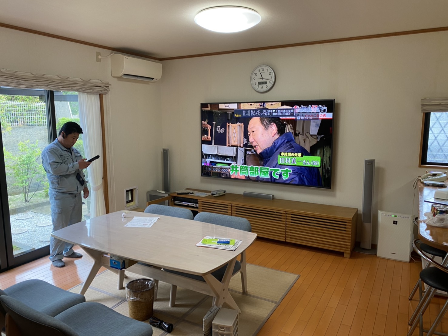 若松区K様邸　85インチテレビ納入