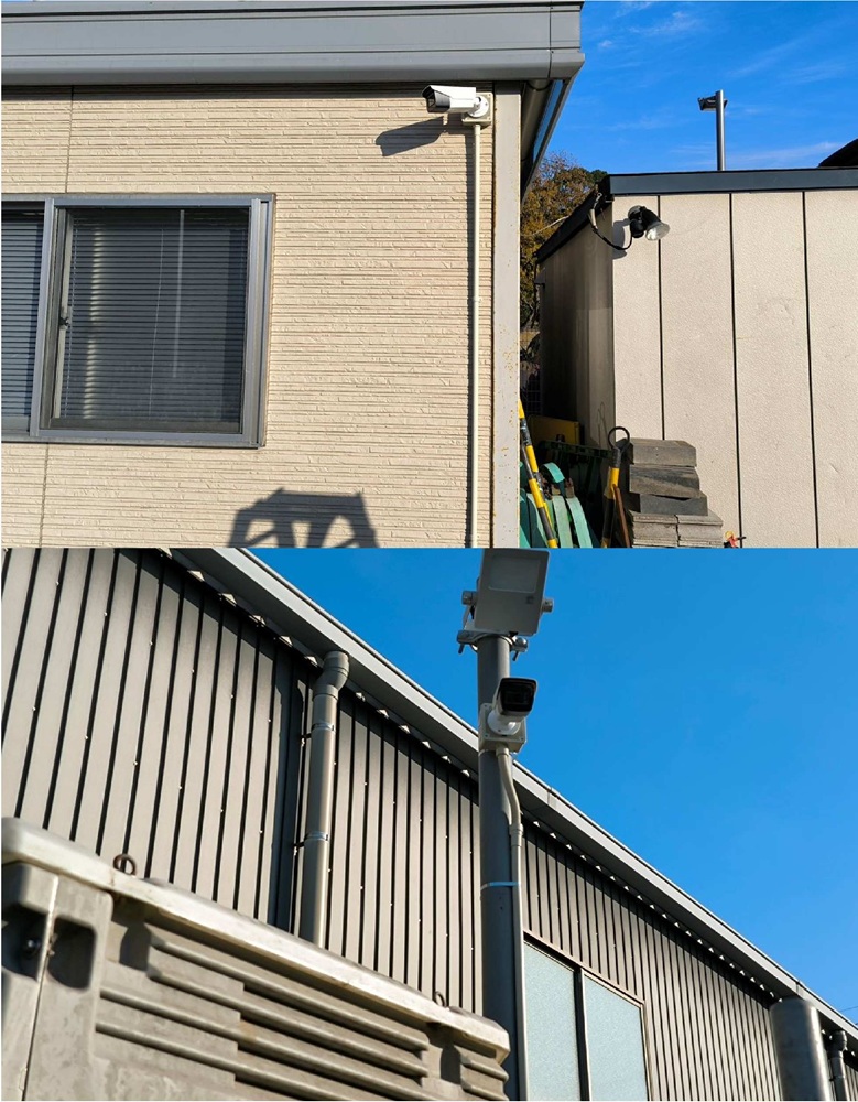 大分市某建設会社様 資材置場 防犯カメラ設置