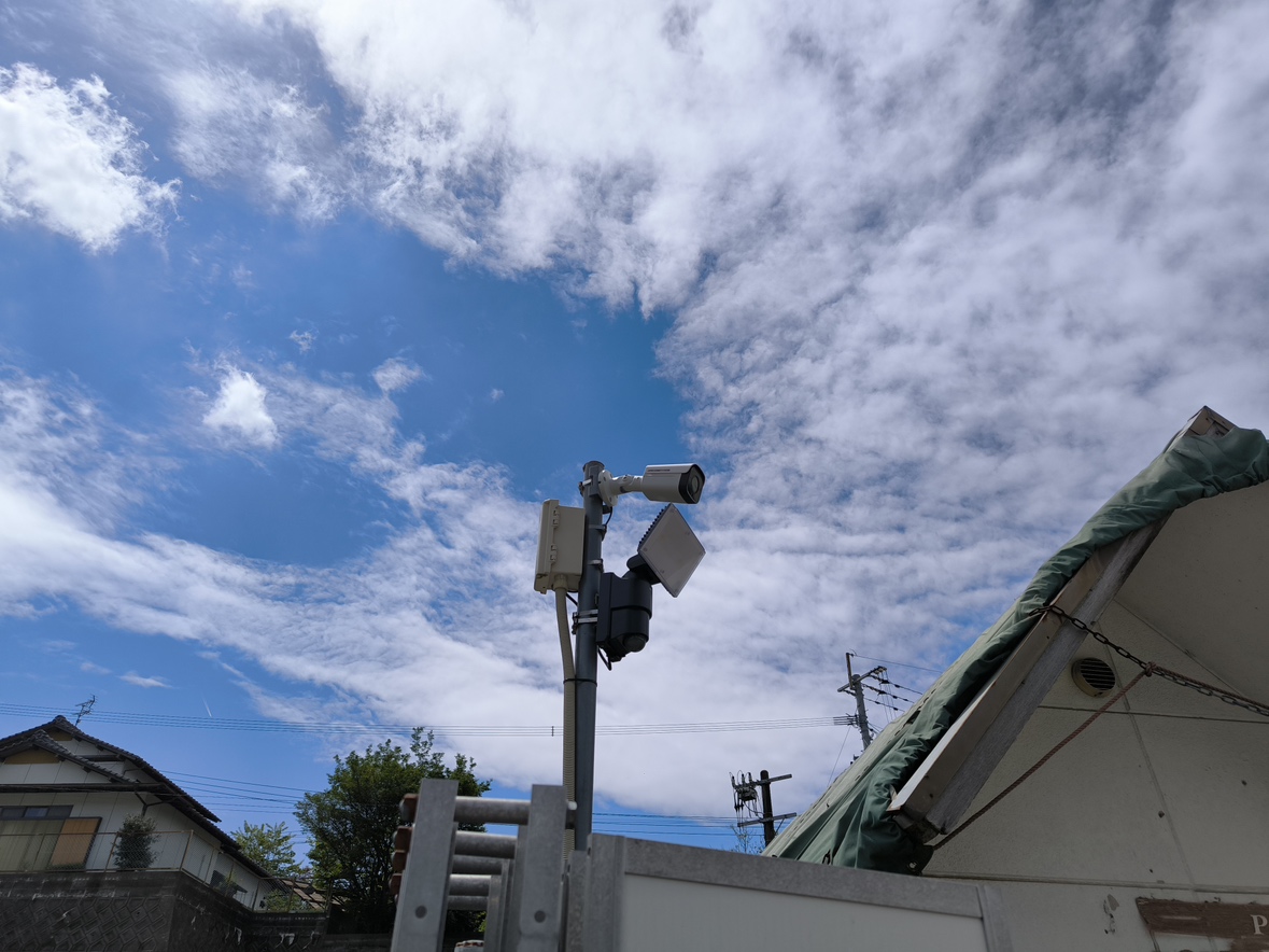 福岡県田川市 某建築会社様　防犯カメラ・人感ライト入替工事