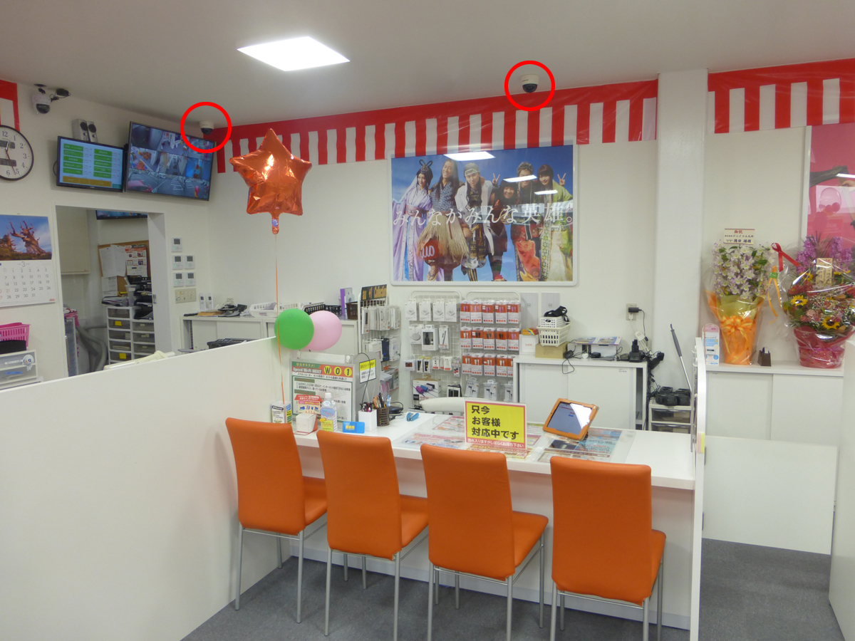 北九州市門司区　auショップ門司店様　防犯カメラ施工